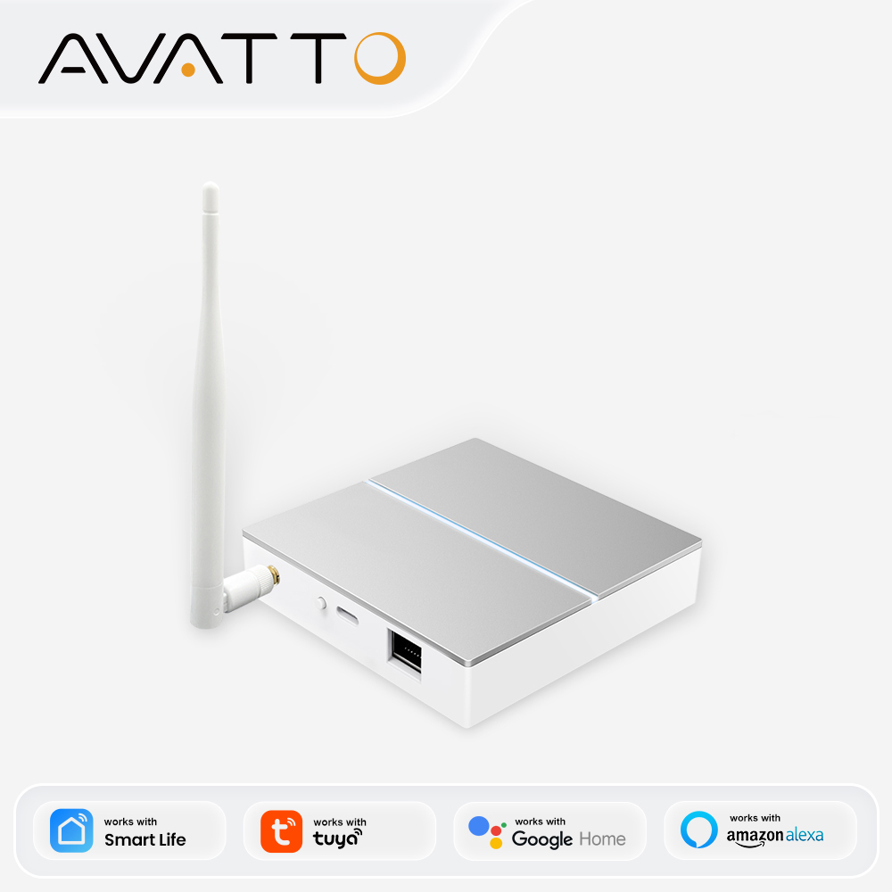 Smart Home Dashboard - AVATTO Tuya ZigBee Gateway with Antenna
