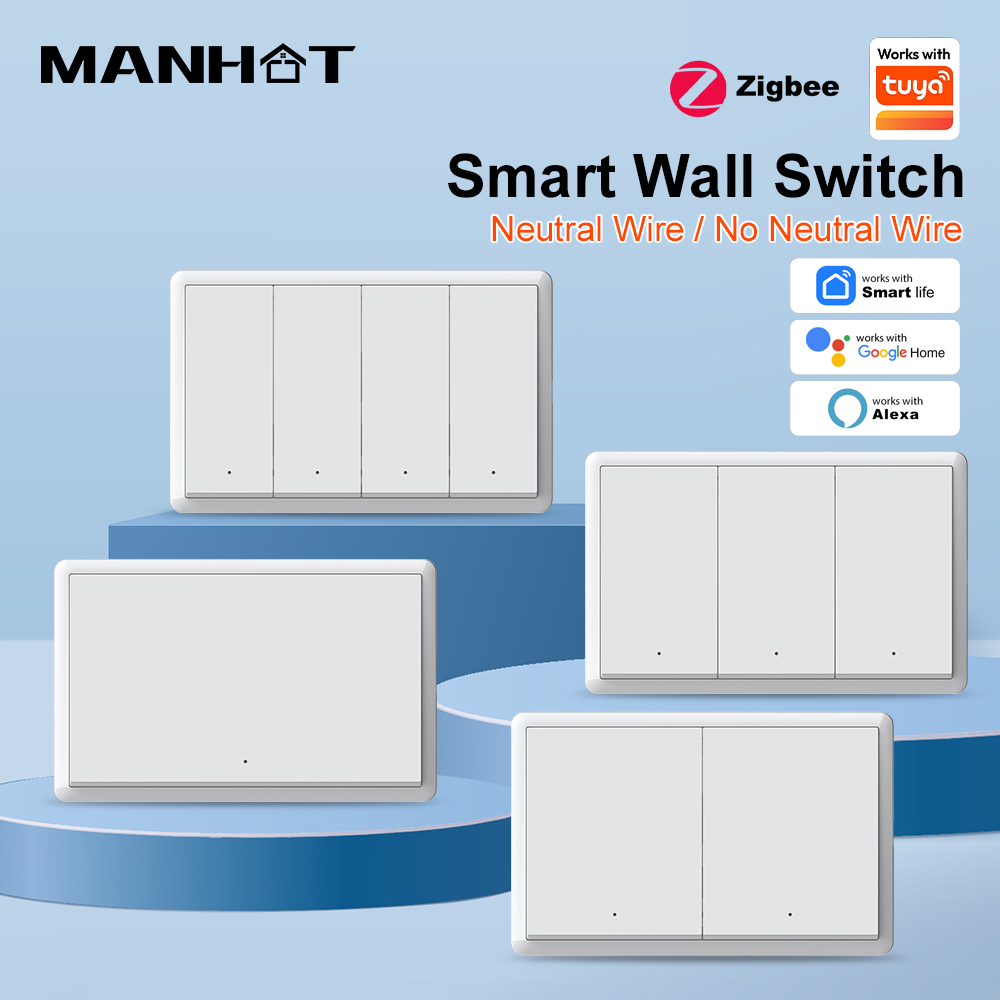 Tuya Smart Switch - MANHOT ZigBee3.0 Smart Switch No Neutral