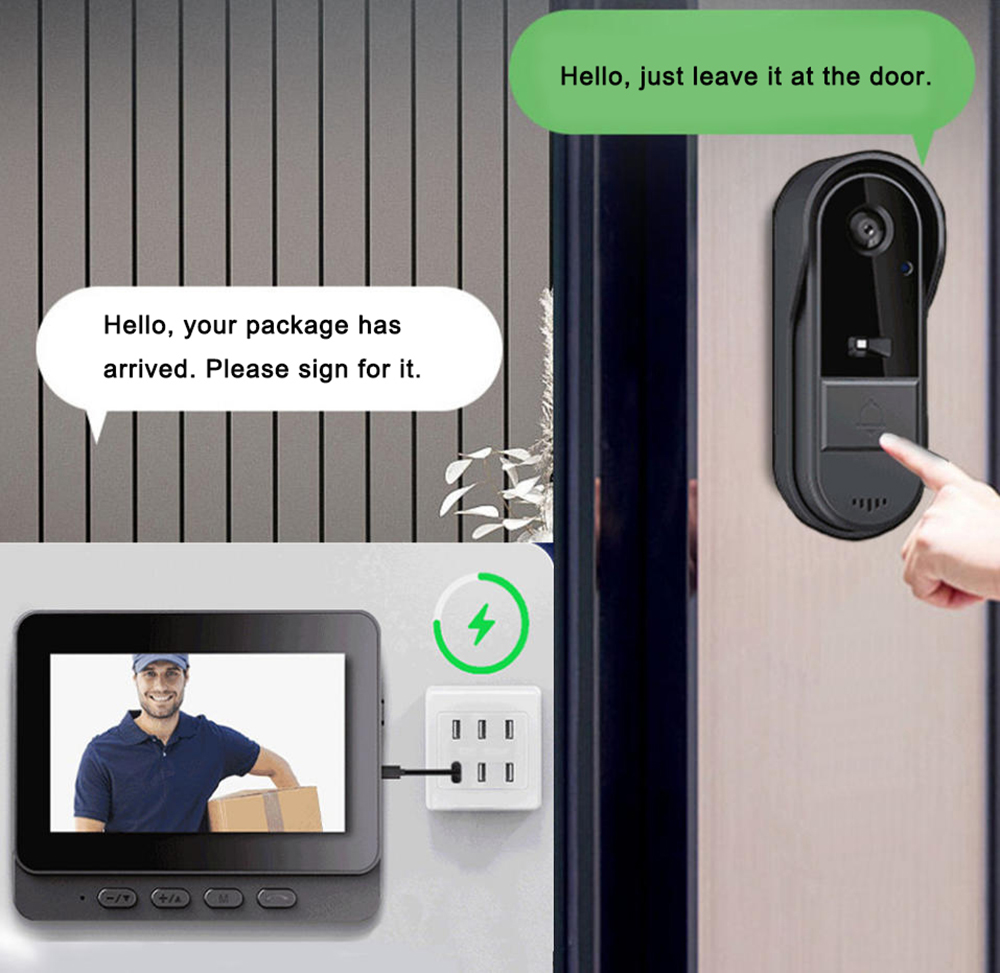Wire-Free 2.4G Smart Doorbell  - Smart Home Video Doorbell Installation review and price