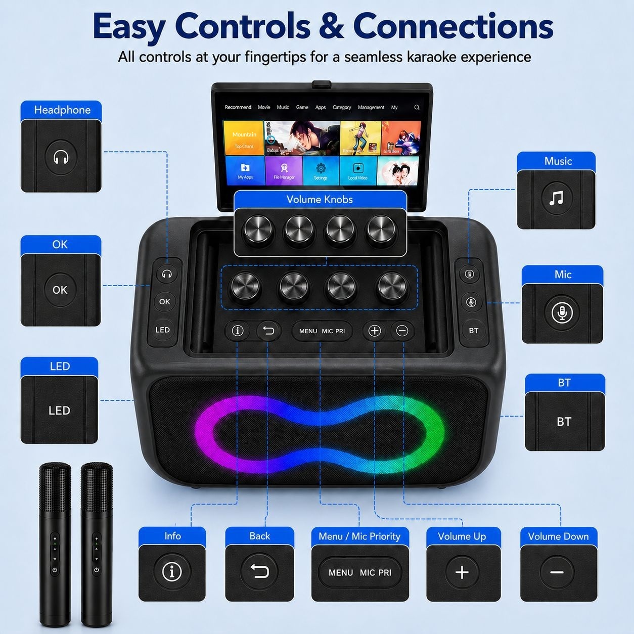 OEM/ODM K55 Portable Karaoke M - Smart Home Theater review and price