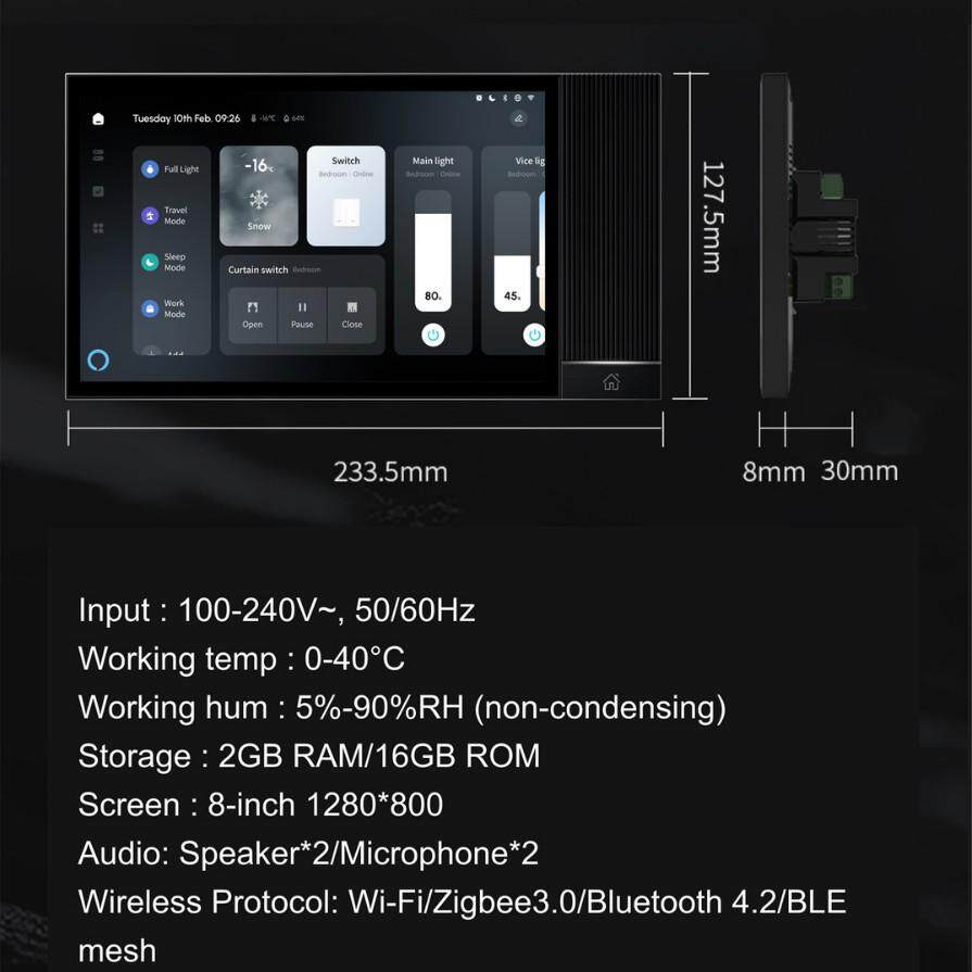 8-Inch Control Panel With Infr - Zigbee Gateway review and price