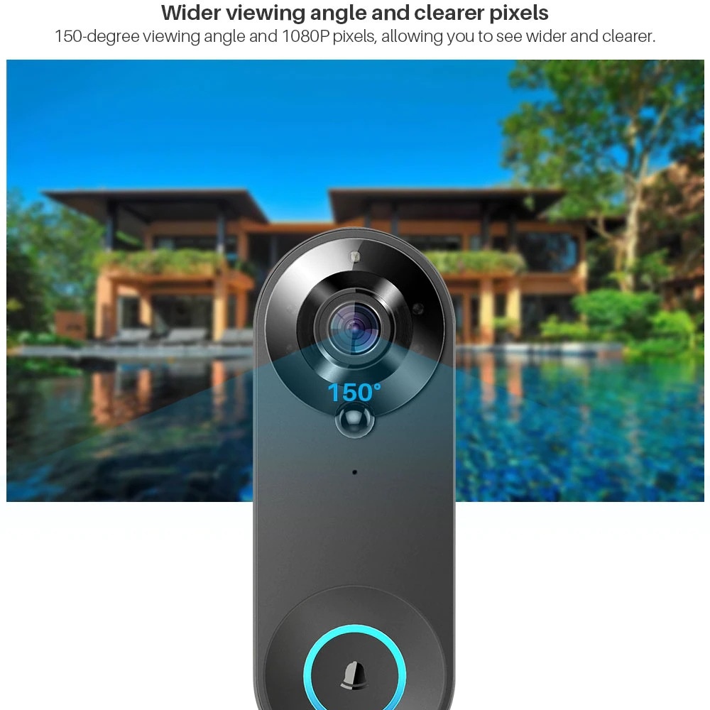 Tuya 1080P Wireless WIFI Doorb - Smart Home Video Doorbell review and price