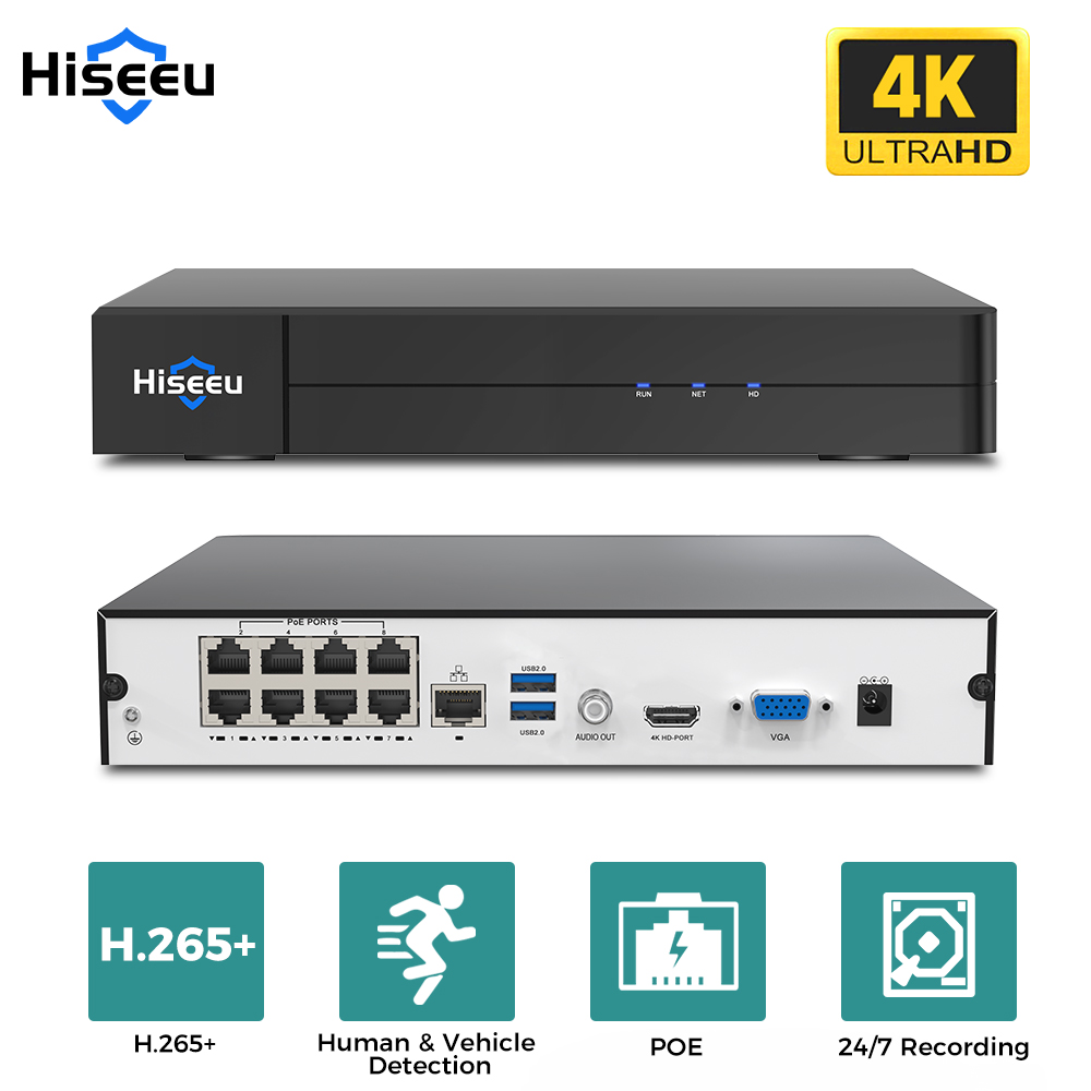 Hiseeu 8CH 4K PoE NVR Network  - Security Ip Camera review and price
