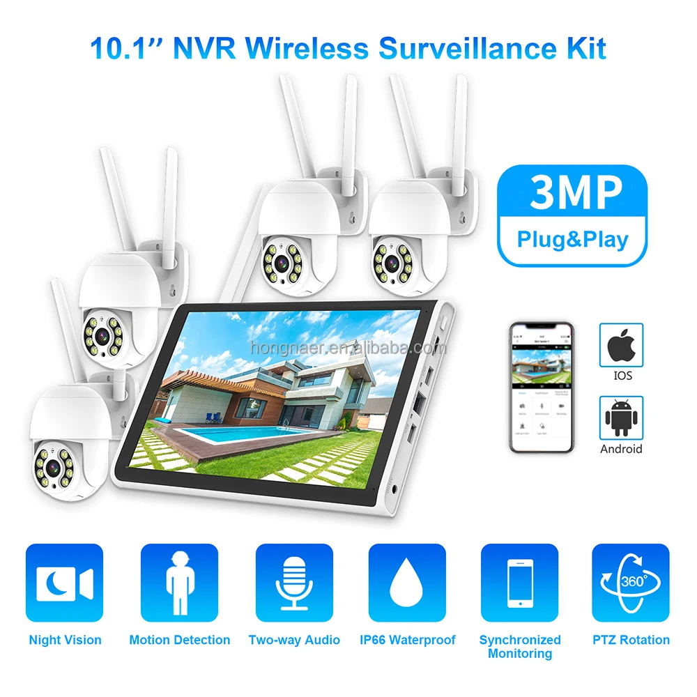 2026 Hongnaer 3MP 4 Channel Wi - Security Ip Camera review and price