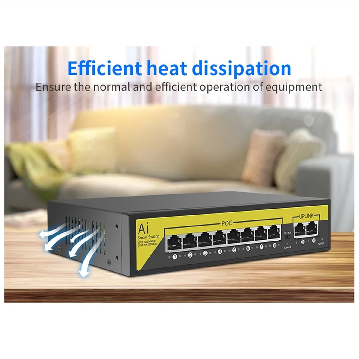 48V 8Ports POE Switch Ethernet - Security Ip Camera review and price