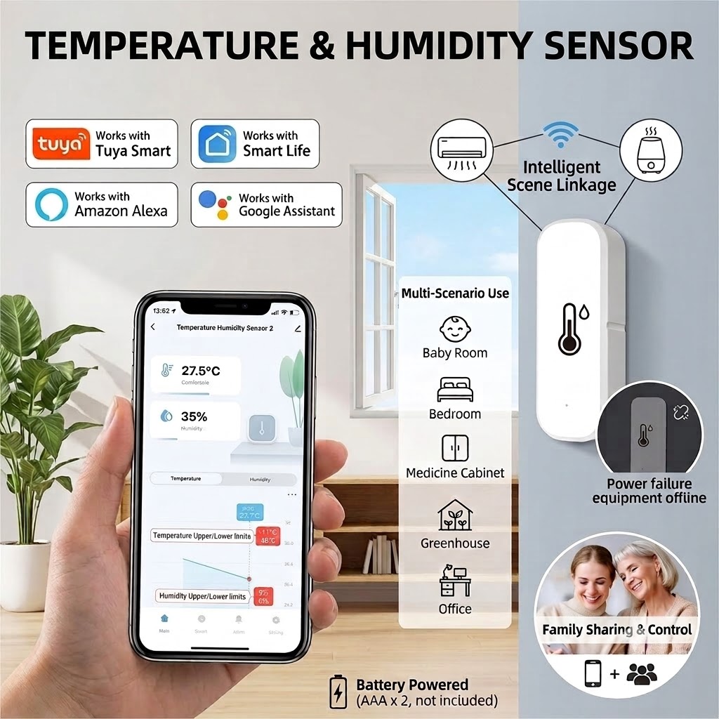 Zigbee Smart Temperature and H - Smart Home Furniture review and price