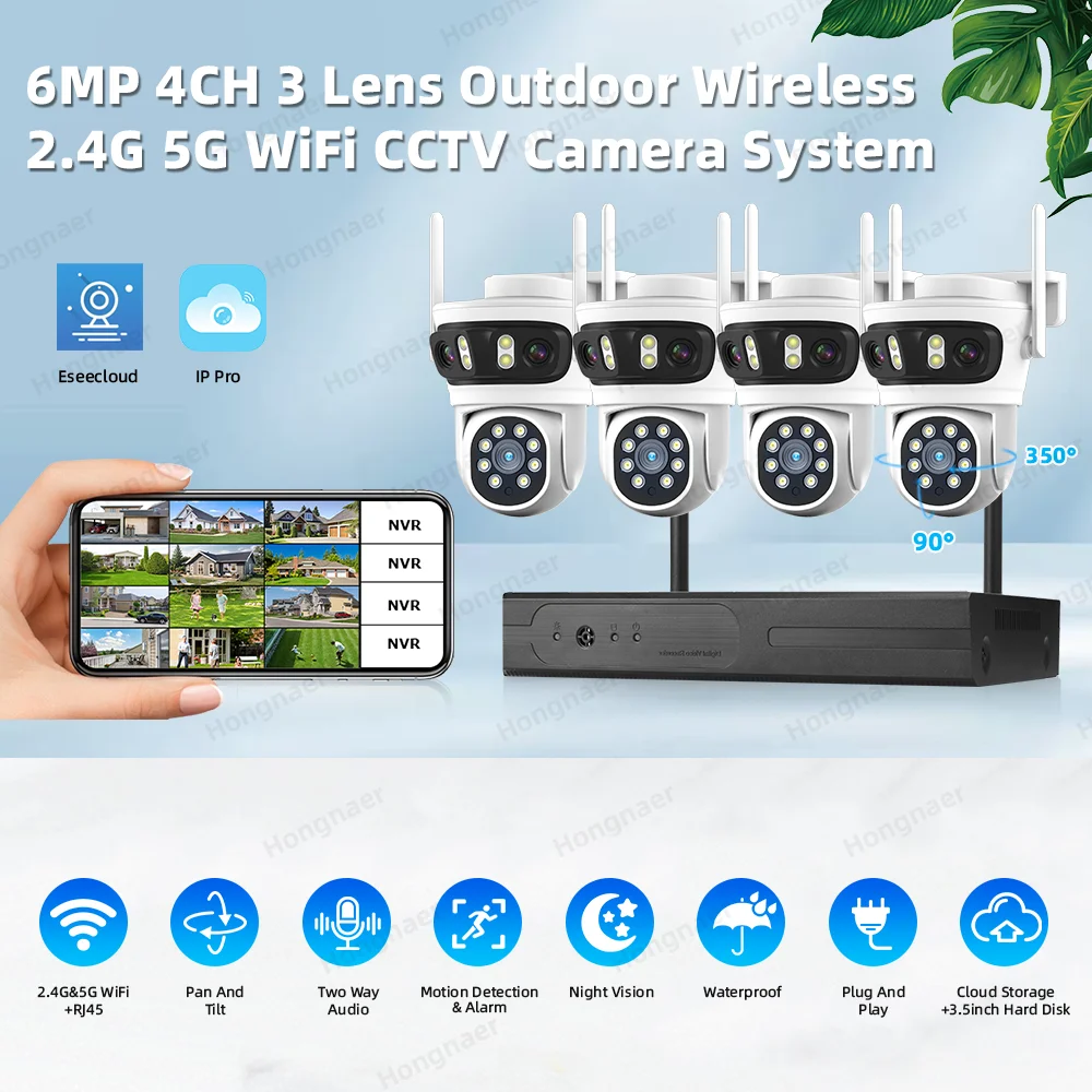 2026 Hongnaer 6MP 4CH 3 Lens 2 - Security Ip Camera review and price