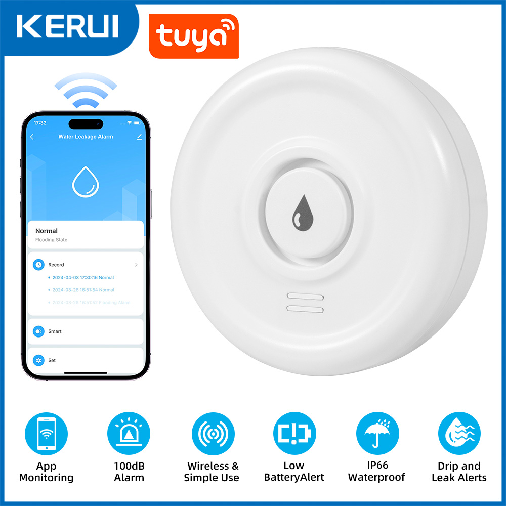 KERUI Tuya Smart Life WiFi Wat - Wifi Water Sensor review and price