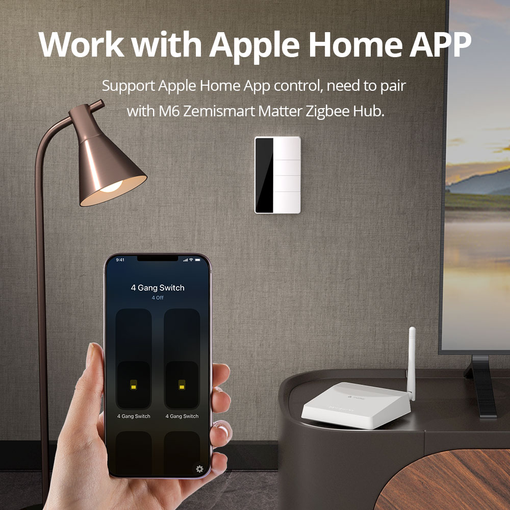 1234 Gang US Type Zigbee Push  - Zigbee Gateway review and price