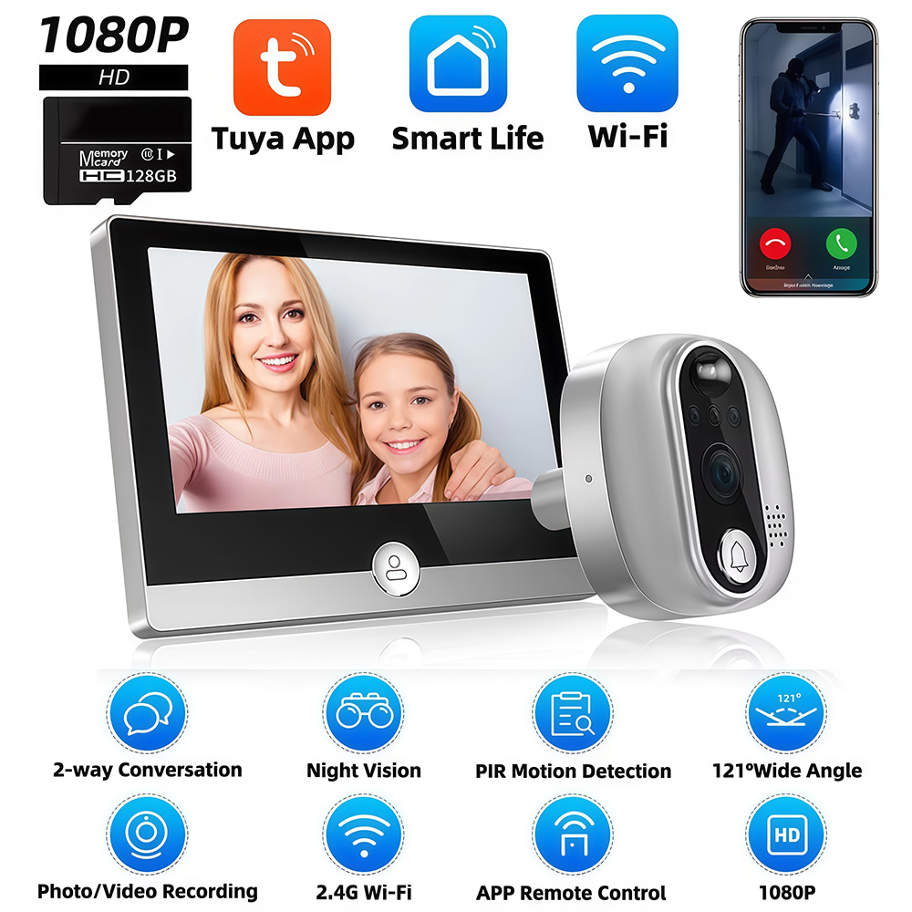 Tuya 1080P WiFi Door Bell Came - Smart Home Video Doorbell review and price
