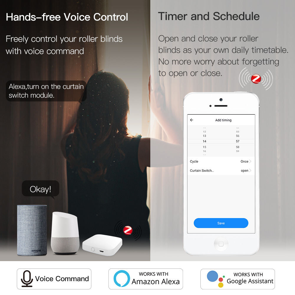 MOES ZigBee Smart RF433 Curtai - Smart Home Z Wave review and price
