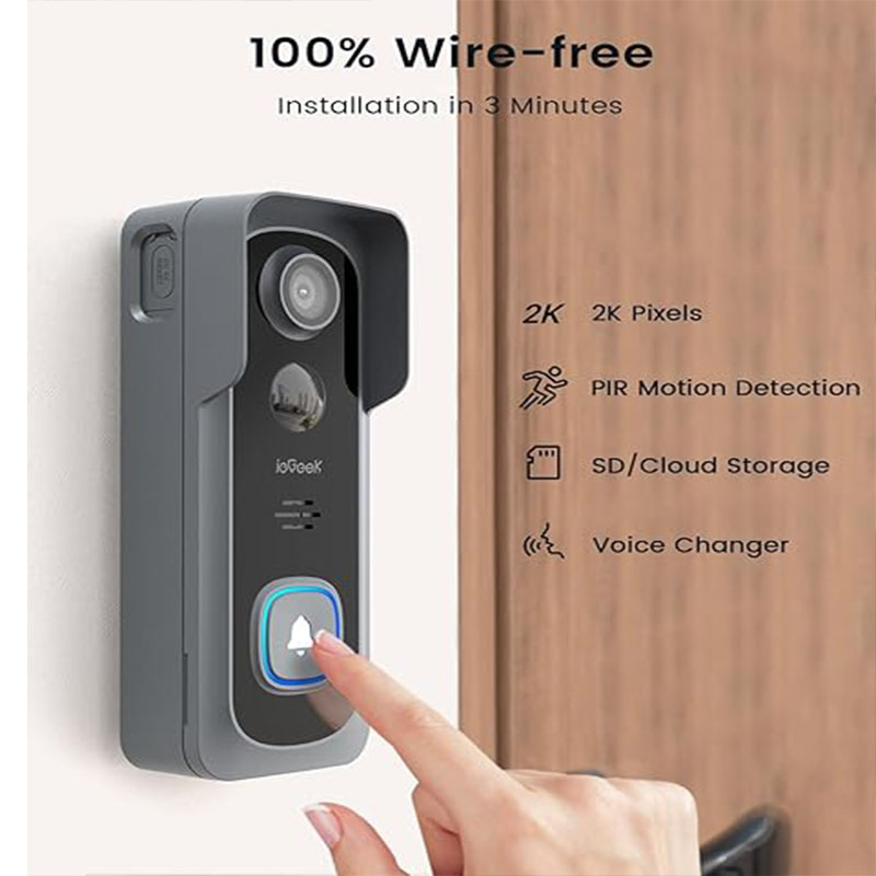 ieGeek 2K Doorbell Camera Wire - Smart Home Video Doorbell review and price