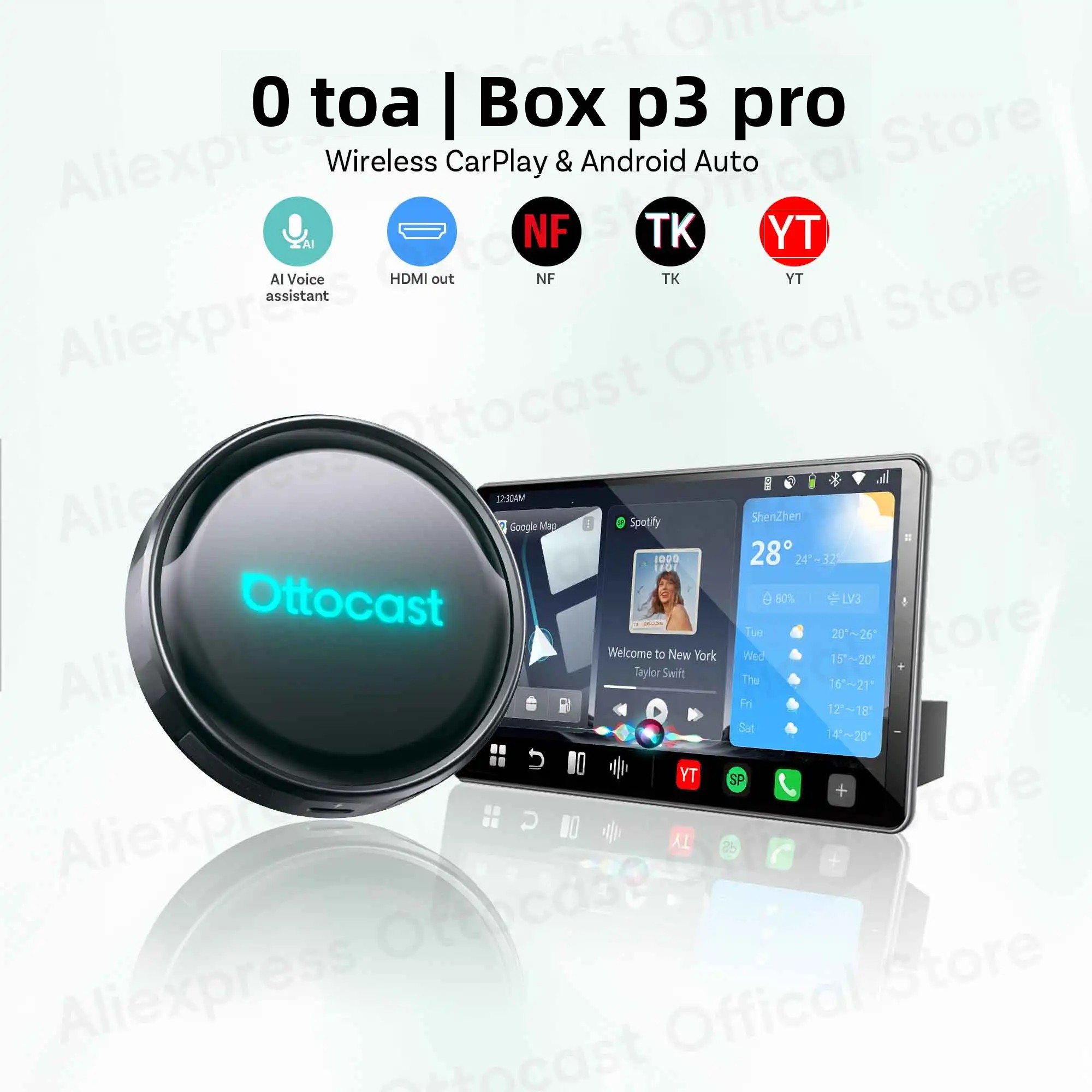 OTTOCAST P3 PRO AI Box Android - Smart Home Tv review and price